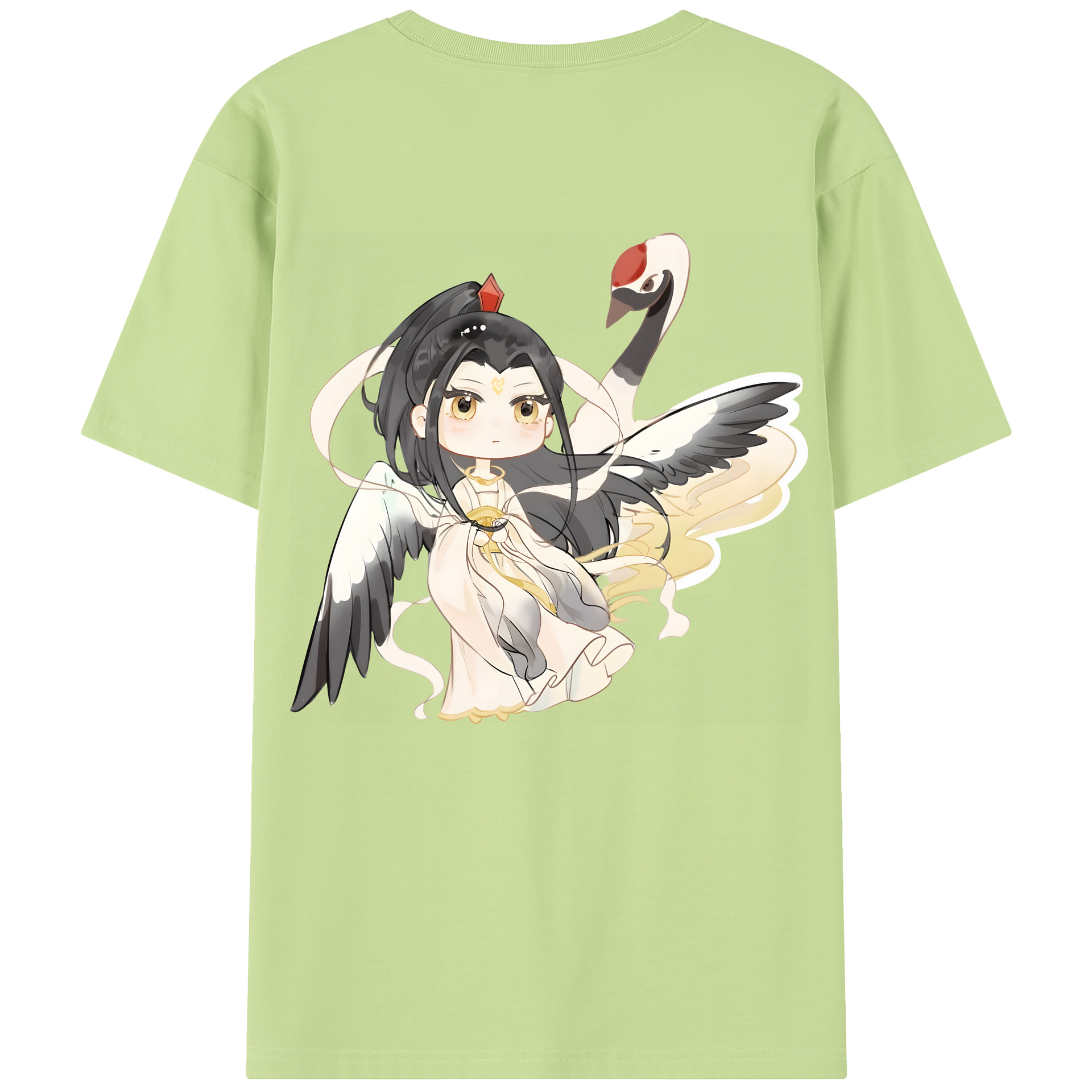 （画像用） Ne Zha 2 ナタ 魔童の大暴れ 綿100％半袖Tシャツ（背面プリント）